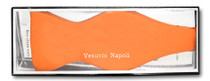 Vesuvio Napoli SELF TIE Bow Tie Solid ORANGE Color Men's BowTie