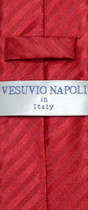 Vesuvio Napoli NeckTie RED Vertical Stripes SKINNY 2.5" Men's Neck Tie