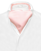 Pink Cravat Tie | Vesuvio Napoli Mens Solid Color Ascot Cravat Tie