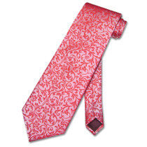 Antonio Ricci Mens Paisley Dress Vest NeckTie Red Neck Tie Set sz 3XL