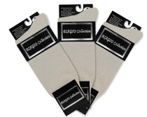 Solid Silver Grey Mens Socks | 3 Pair of Biagio Cotton Dress Socks