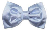 Vesuvio Napoli BOWTIE Baby Blue Woven Striped Design Men's Bow Tie for Tux Suit