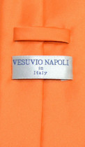 Vesuvio Napoli NeckTie Solid ORANGE Color Men's Neck Tie