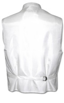 Antonio Ricci Men's White Paisley Dress Vest BOW TIE Set Size 3XL