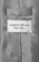 Biagio SILK Solid CHARCOAL GREY Color NeckTie & Handkerchief Men's Neck Tie Set