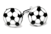 Soccer Ball Cufflinks | Mens Silver Tone Soccer Ball Cufflinks