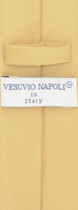 Vesuvio Napoli GOLD Skinny 2.5" NeckTie Handkerchief Mens Narrow Neck Tie Set