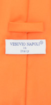 Vesuvio Napoli NeckTie Solid EXTRA LONG ORANGE Color Men's XL Neck Tie