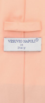 Vesuvio Napoli NeckTie Solid EXTRA LONG PEACH Color Men's XL Neck Tie