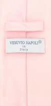 Vesuvio Napoli NeckTie Solid EXTRA LONG PINK Color Men's XL Neck Tie