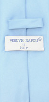 Vesuvio Napoli NeckTie Solid EXTRA LONG BABY BLUE Color Men's XL Neck Tie