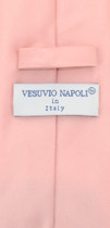 Vesuvio Napoli Solid EXTRA LONG DUSTY PINK NeckTie Handkerchief Neck Tie Set