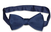 Covona Boys Bow Tie Solid Navy Blue Color BowTie