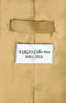 Biagio 100% SILK Solid GOLD Color NeckTie & Handkerchief Men's Neck Tie Set