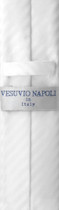 Vesuvio Napoli Skinny NeckTie White Striped Mens 2.5" Neck Tie & Handkerchief