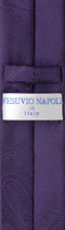 Vesuvio Napoli Skinny NeckTie Dark Purple Paisley Mens 2.5" Tie & Handkerchief