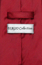 Biagio Men's Solid DARK RED BAMBOO SILK Dress Vest Neck Tie Set for Suit or Tux