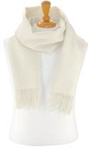 Cream Color Wool Neck Scarf | Biagio Brand All Wool Neck Scarve