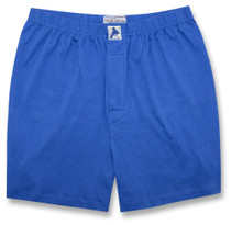 100% Knit Cotton Boxer Shorts | Biagio Royal Blue Boxers