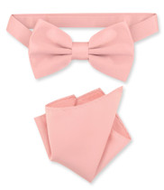 Dusty Pink Bow Tie And Handkerchief Set | Mens Bowtie Set