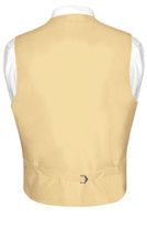 Men's Paisley Design Dress Vest & Bow Tie GOLD Color BOWTie Set for Suit Tux