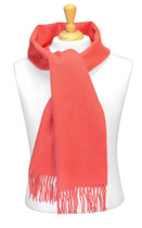 Biagio 100% Wool NECK Scarf Solid Coral Pink Color Scarve for Men or Women