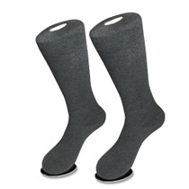 6 Pair of Biagio Solid CHARCOAL GREY Color Men's COTTON Dress SOCKS