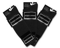 Solid Black Color Mens Socks | 3 Pair of Biagio Cotton Dress Socks