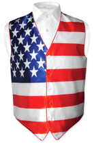 American Flag Vest | Mens American Flag Dress Vest