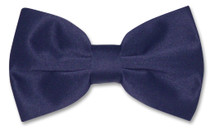 Vesuvio Napoli BOWTIE Solid NAVY BLUE Color Men's Bow Tie for Tuxedo or Suit