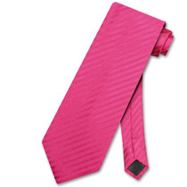 Vesuvio Napoli NeckTie Red Violet Stripe Vertical Stripe Mens Neck Tie