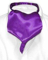 Purple Indigo Cravat Tie | Biagio Ascot Solid Color Mens NeckTie