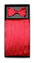 Red Cummerbund BowTie Set | Cumberbund Bow Tie Set