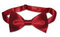 Solid Dark Red Color Mens Bowtie | Biagio Silk Pre Tied Mens Bow Tie