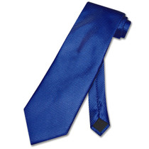 Vesuvio Napoli NeckTie Royal Blue Horizontal Stripe Mens Neck Tie