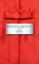 Vesuvio Napoli NeckTie Red Horizontal Striped Design Men's Neck Tie