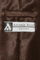 Antonio Ricci NeckTie Solid CHOCOLATE BROWN Color Men's Neck Tie