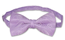 Covona Collection BowTie Solid Lavender Paisley Mens Bow Tie