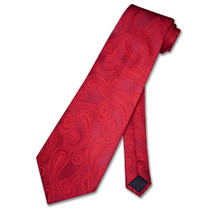 NeckTie RED Paisley Design Pattern Men's Neck Tie