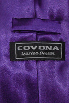 Covona NeckTie Solid Dark BLUE PURPLE Color Men's Neck Tie