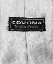 Covona NeckTie Solid Light SILVER Gray Color Men's Grey Neck Tie