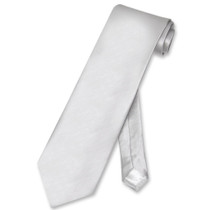 Biagio Bamboo Silk NeckTie Color Mens Solid Silver Grey Color Neck Tie