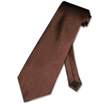 Covona NeckTie Solid Dark Chocolate Brown Color Mens Neck Tie