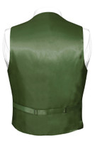 Men's ARMY Dress Vest & NeckTie Dark Green Color Neck Tie Set size Large