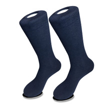 1 Pair of Biagio Solid NAVY BLUE Color Men's COTTON Dress SOCKS