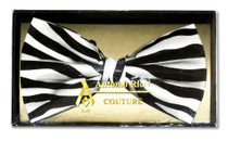 ZEBRA Animal Skin Print Design 100% Silk Bow Tie Mens BowTie