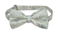 Covona Collection BowTie Light Green Paisley Mens Bow Tie