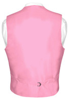 Men's Dress Vest & BOWTie CORAL PINK Color Vertical Striped Design Bow Tie Set