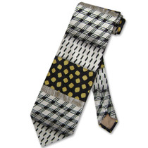 Italian Necktie | Mens Antonio Ricci Silk Geometric Design Necktie