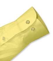 Convertible Cuffs | Solid Yellow Cotton Dress Shirt By Biagio